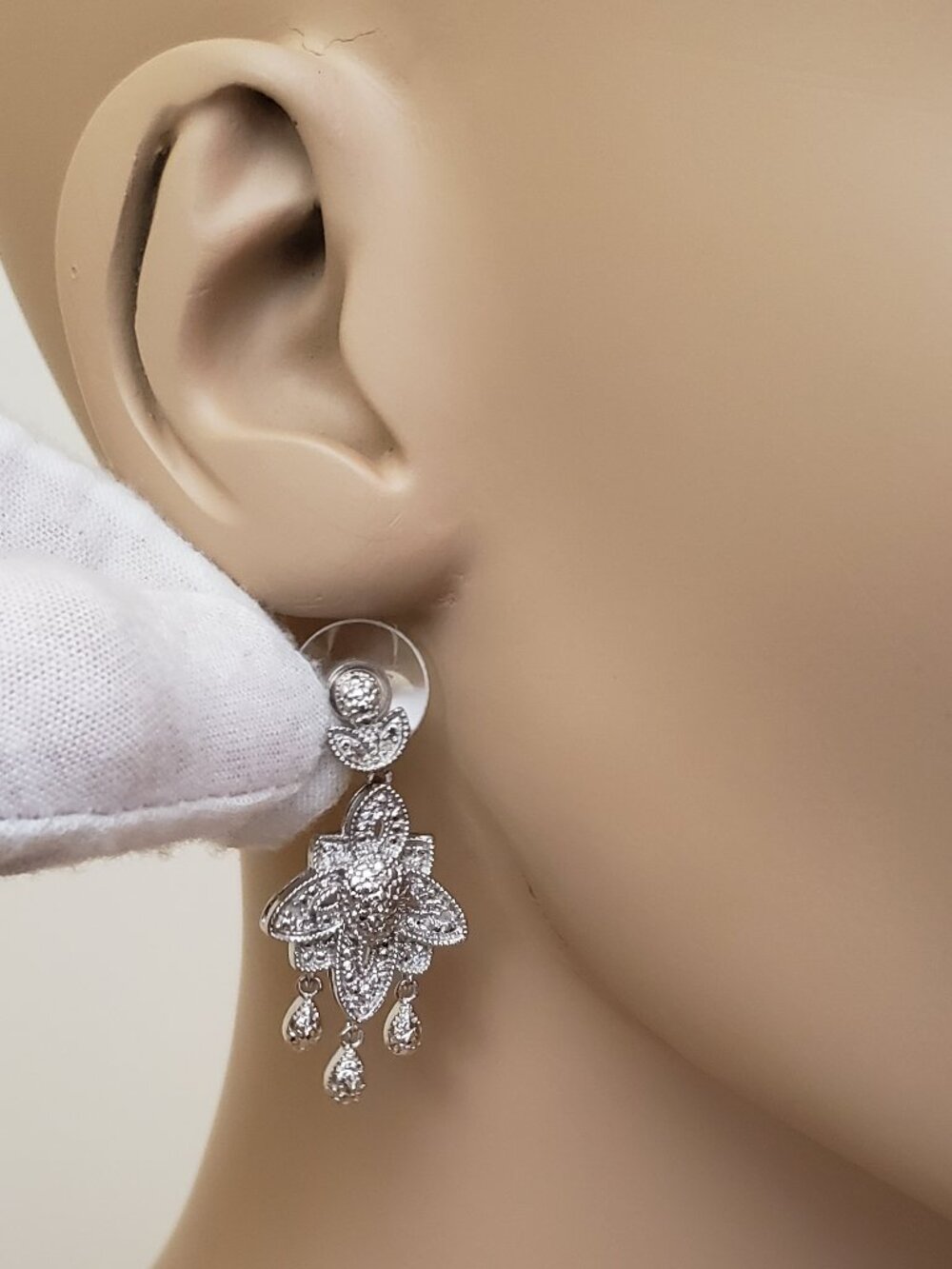Diamond Accent Chandelier Earrings